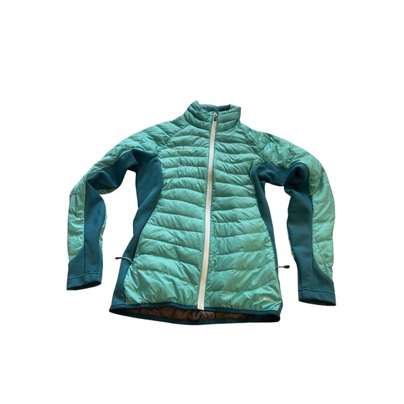 Mammut Jackets & Blazers - Mammut Broad Peak Light IN Jacket Womens XS Teal Blue Down Hybrid Puffer Hiking